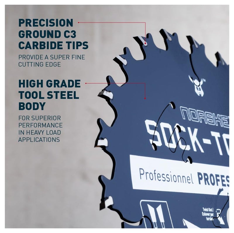 Norske Tools NCSBS421 10-1/4 inch 36Tooth Beam Saw Blade with 5/8 inch and Diamond Knockout Bore - Image 2